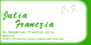 julia franczia business card